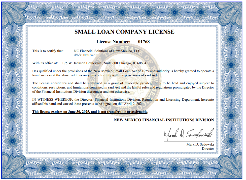 new mexico lending license